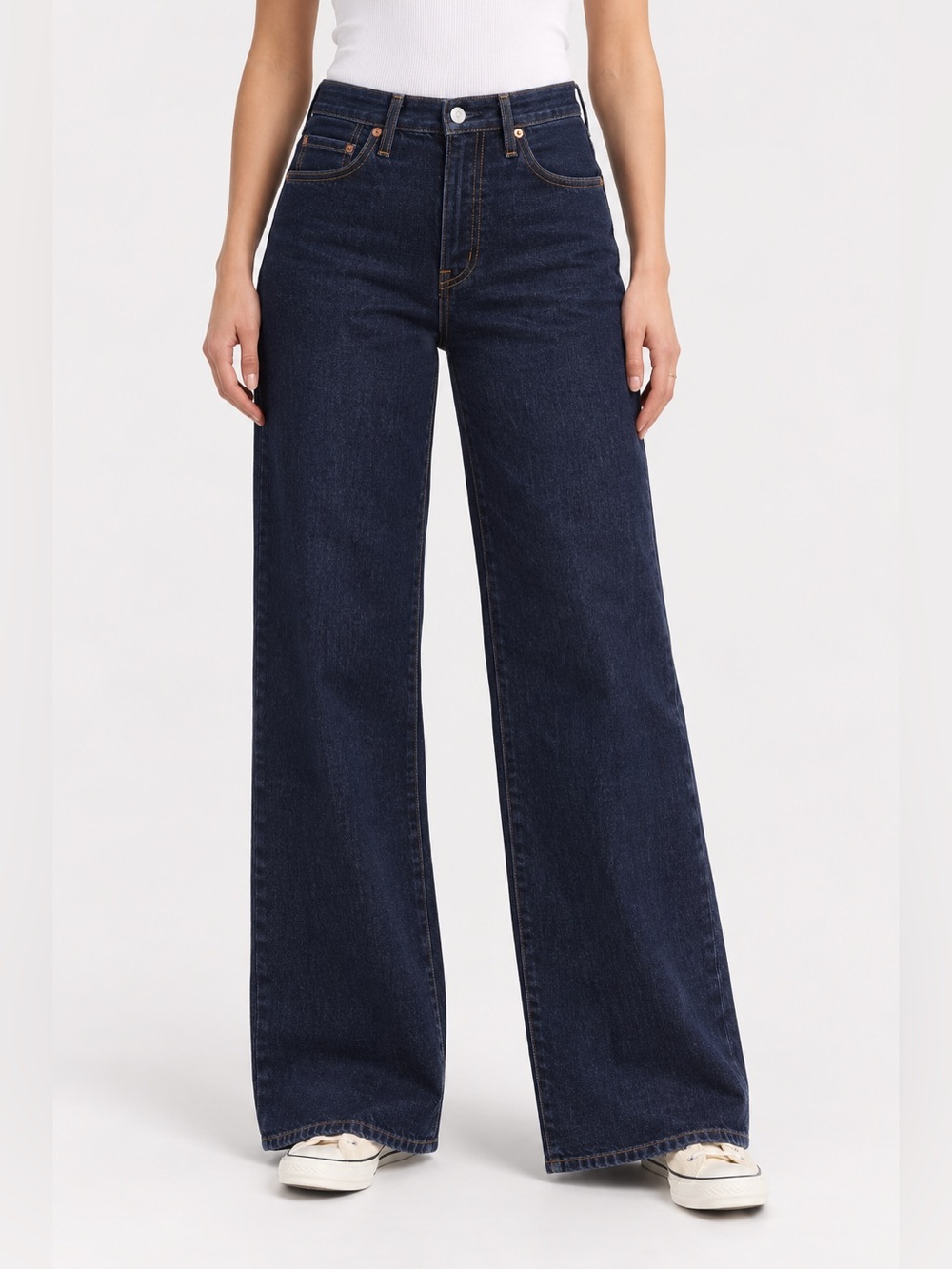 Levi's 728 High Rise Wide Leg Jeans Dark Wash Size 30 L32